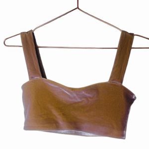 Spiritual Gangster Brown Crop Top